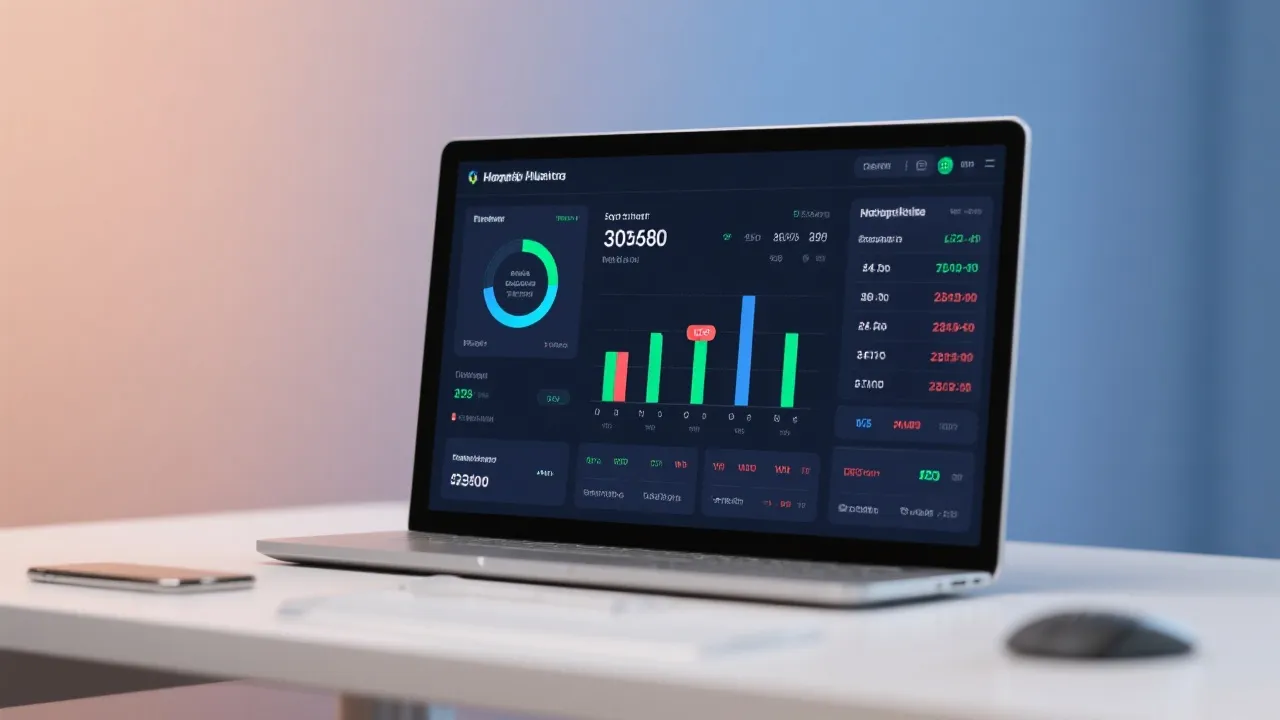 数据仪表盘示意图